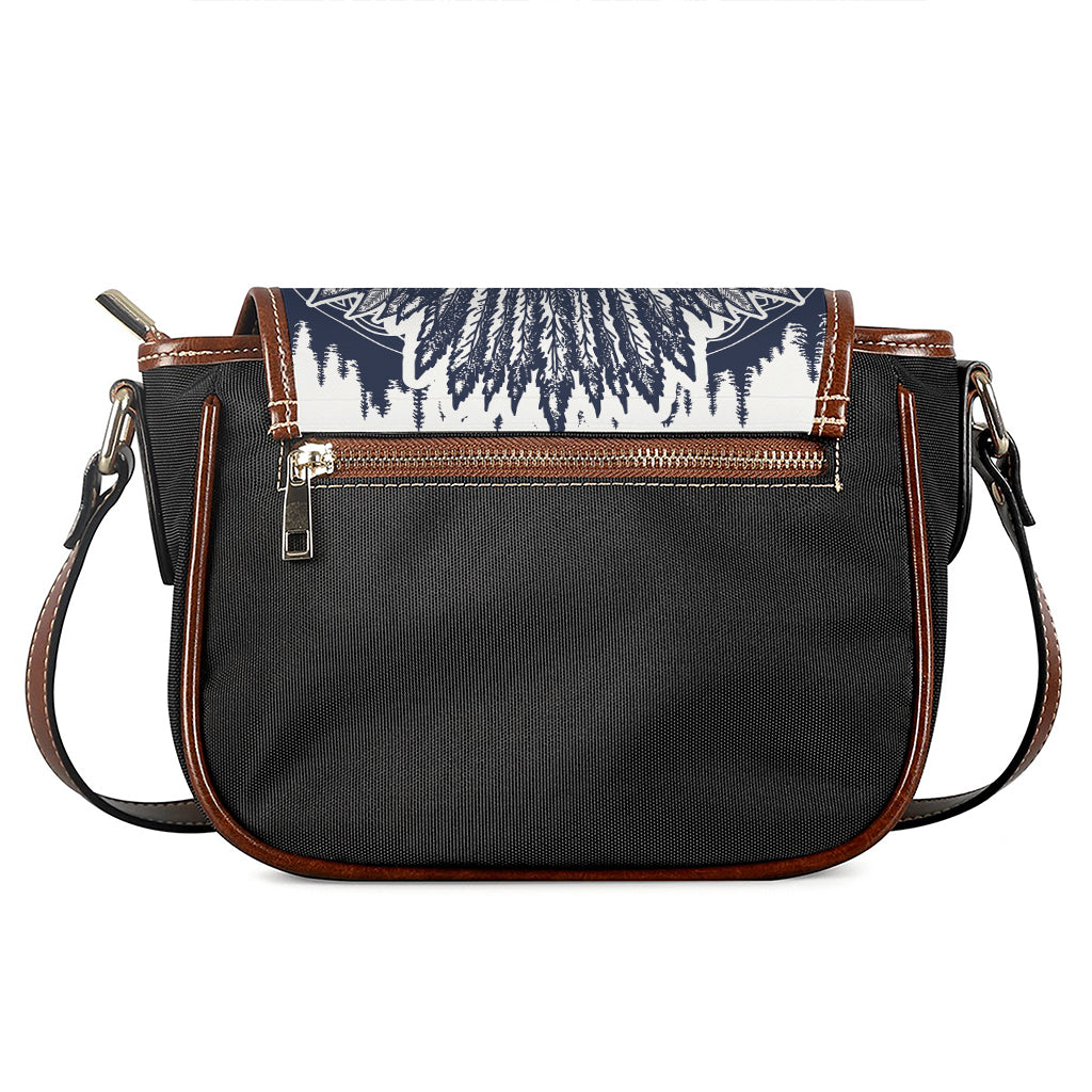 Tribal Native Indian Girl Print Saddle Bag