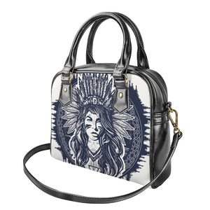 Tribal Native Indian Girl Print Shoulder Handbag