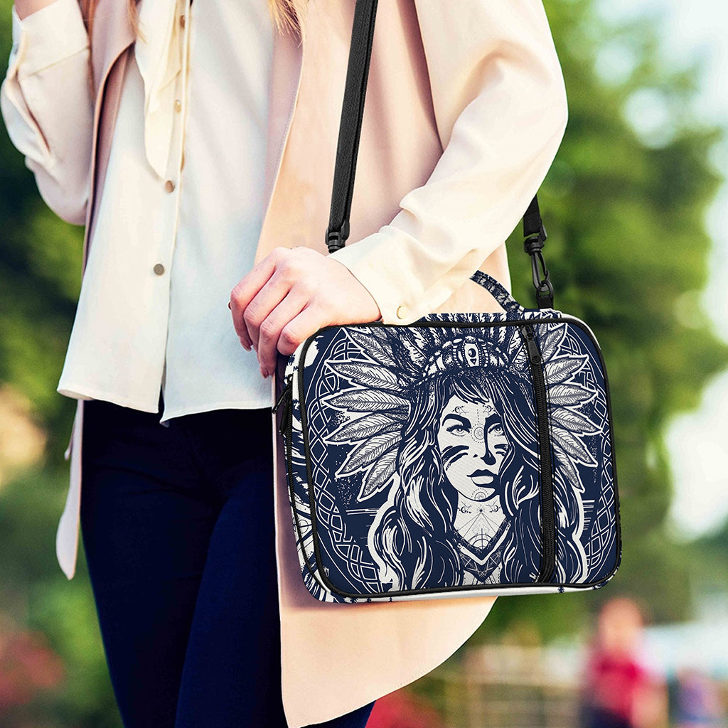Tribal Native Indian Girl Print Shoulder Strap Bible Bag
