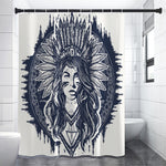Tribal Native Indian Girl Print Shower Curtain