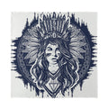 Tribal Native Indian Girl Print Silk Bandana