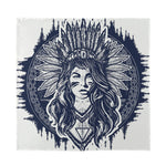 Tribal Native Indian Girl Print Silk Bandana