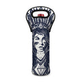 Tribal Native Indian Girl Print Single Neoprene Wine Tote