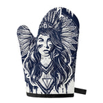 Tribal Native Indian Girl Print Single Oven Mitt