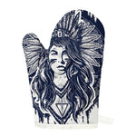Tribal Native Indian Girl Print Single Oven Mitt