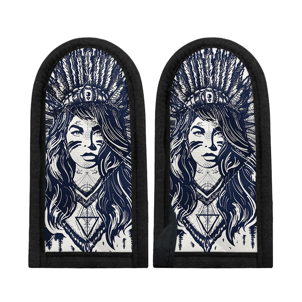 Tribal Native Indian Girl Print Skillet Handle Cover