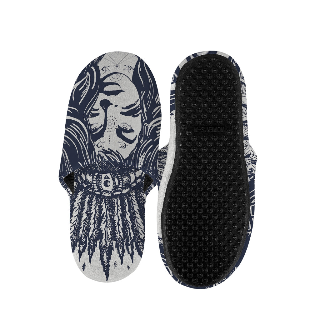 Tribal Native Indian Girl Print Slippers