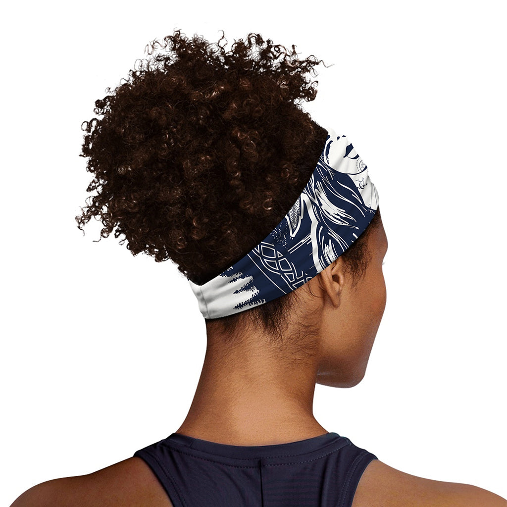 Tribal Native Indian Girl Print Sports Headband