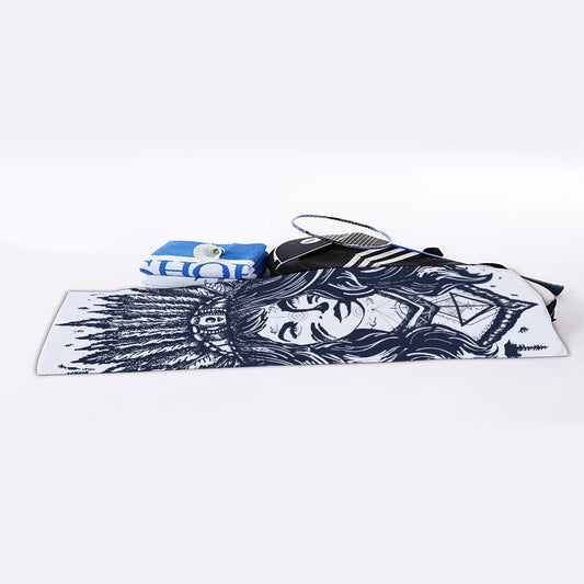Tribal Native Indian Girl Print Sports Towel