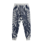 Tribal Native Indian Girl Print Sweatpants