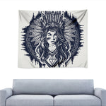 Tribal Native Indian Girl Print Tapestry