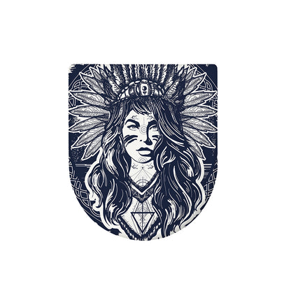 Tribal Native Indian Girl Print Toilet Lid Cover