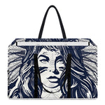 Tribal Native Indian Girl Print Utility Tote Bag