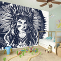 Tribal Native Indian Girl Print Wall Sticker