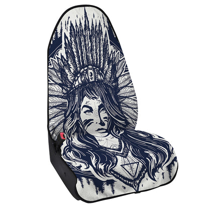 Tribal Native Indian Girl Print Waterproof Car Seat Cover
