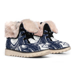 Tribal Native Indian Girl Print Winter Boots