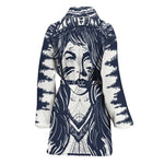 Tribal Native Indian Girl Print Women's Bathrobe