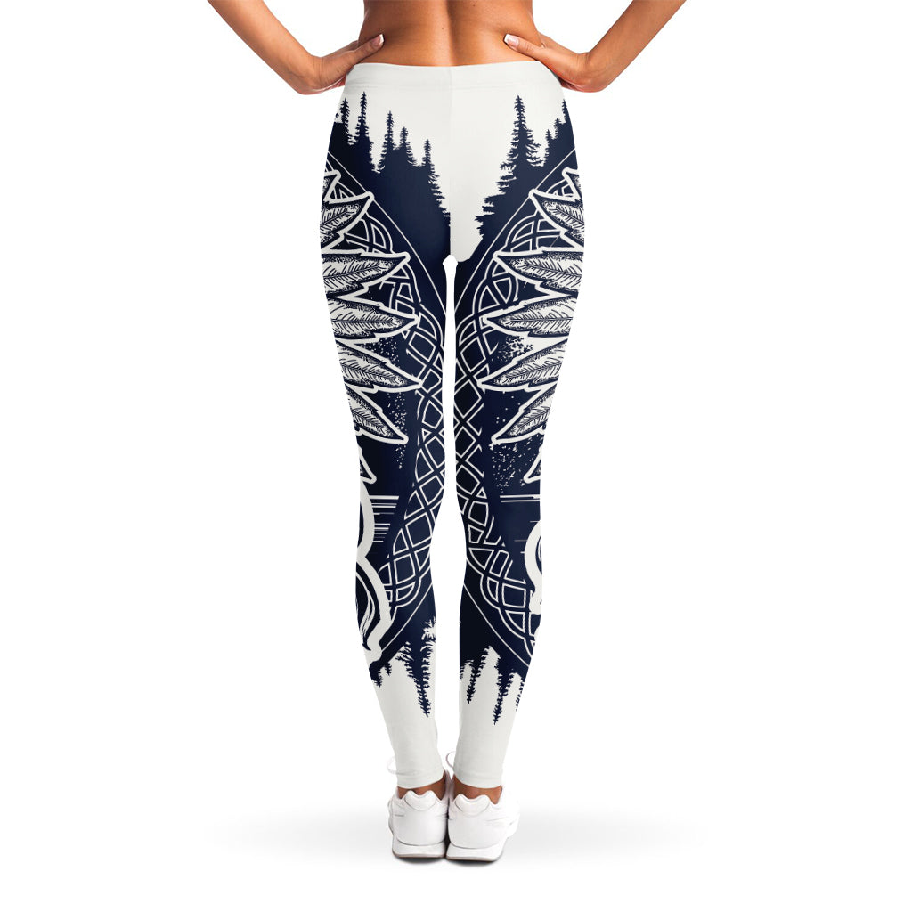 Tribal Native Indian Girl Print Women's Leggings