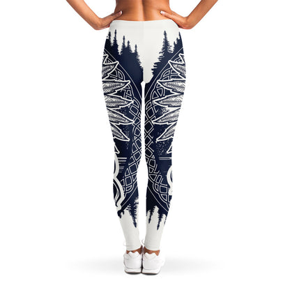 Tribal Native Indian Girl Print Women's Leggings