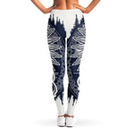 Tribal Native Indian Girl Print Women's Leggings
