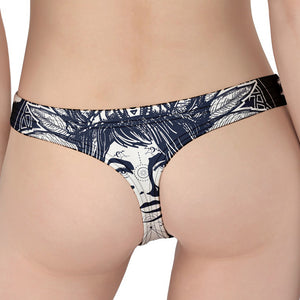 Tribal Native Indian Girl Print Women's Thong