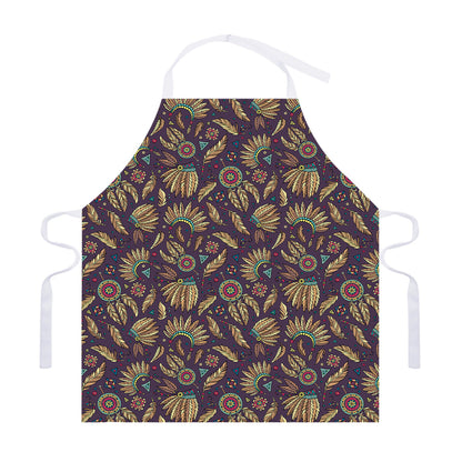 Tribal Native Indian Pattern Print Adjustable Apron