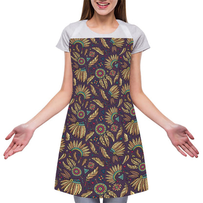 Tribal Native Indian Pattern Print Adjustable Apron