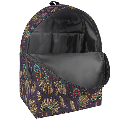 Tribal Native Indian Pattern Print Backpack