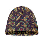 Tribal Native Indian Pattern Print Beanie