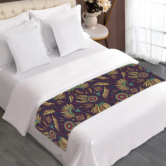 Tribal Native Indian Pattern Print Bed Runner