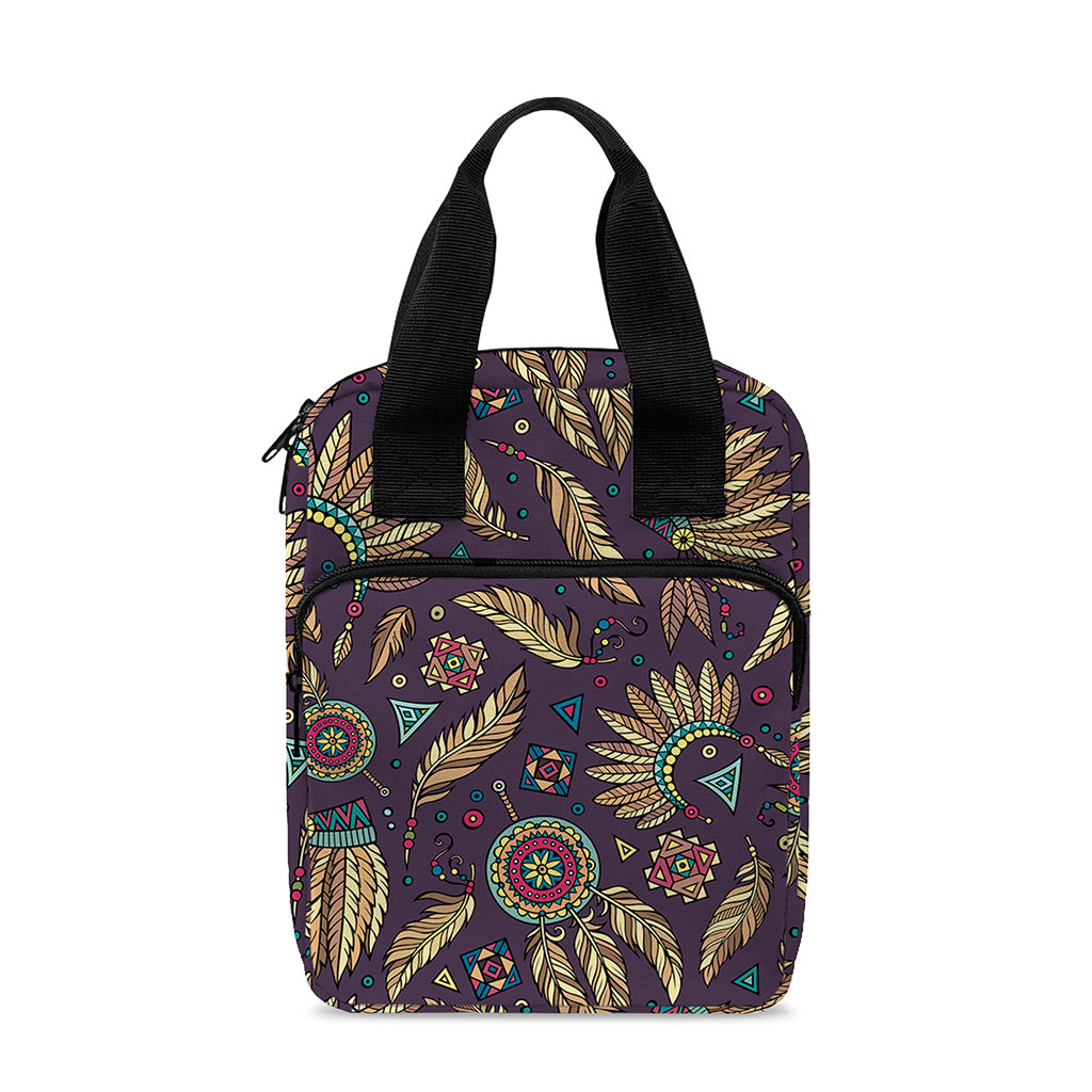 Tribal Native Indian Pattern Print Bible Tote Bag
