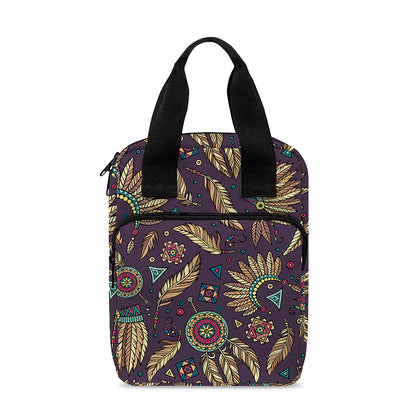 Tribal Native Indian Pattern Print Bible Tote Bag