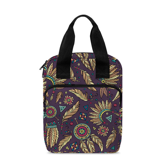 Tribal Native Indian Pattern Print Bible Tote Bag