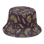 Tribal Native Indian Pattern Print Bucket Hat