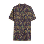 Tribal Native Indian Pattern Print Cotton Hawaiian Shirt