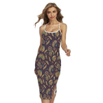 Tribal Native Indian Pattern Print Cross Back Cami Dress