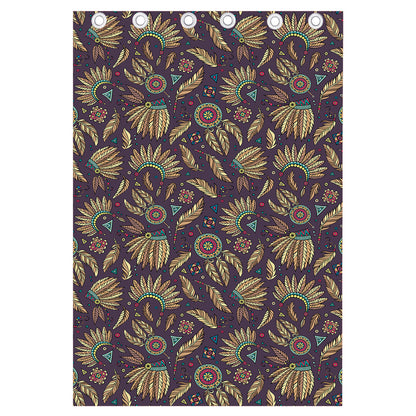 Tribal Native Indian Pattern Print Curtain
