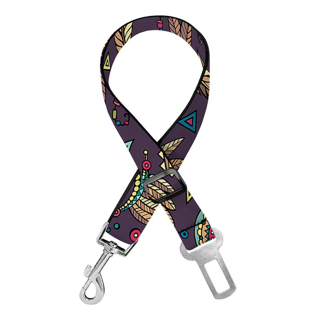 Tribal Native Indian Pattern Print Dog Seat Belt
