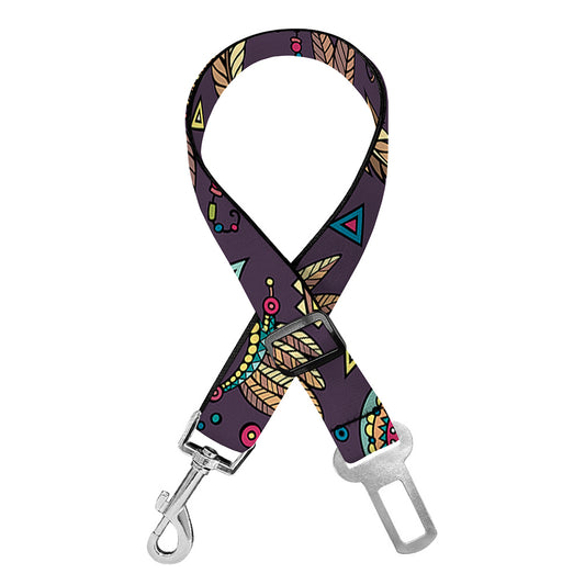 Tribal Native Indian Pattern Print Dog Seat Belt