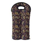 Tribal Native Indian Pattern Print Double Neoprene Wine Tote
