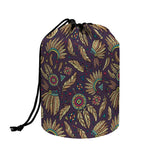 Tribal Native Indian Pattern Print Drawstring Makeup Bag