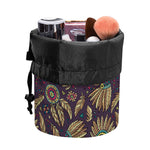 Tribal Native Indian Pattern Print Drawstring Makeup Bag
