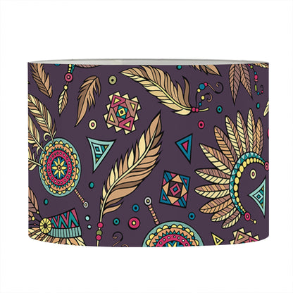 Tribal Native Indian Pattern Print Drum Lamp Shade
