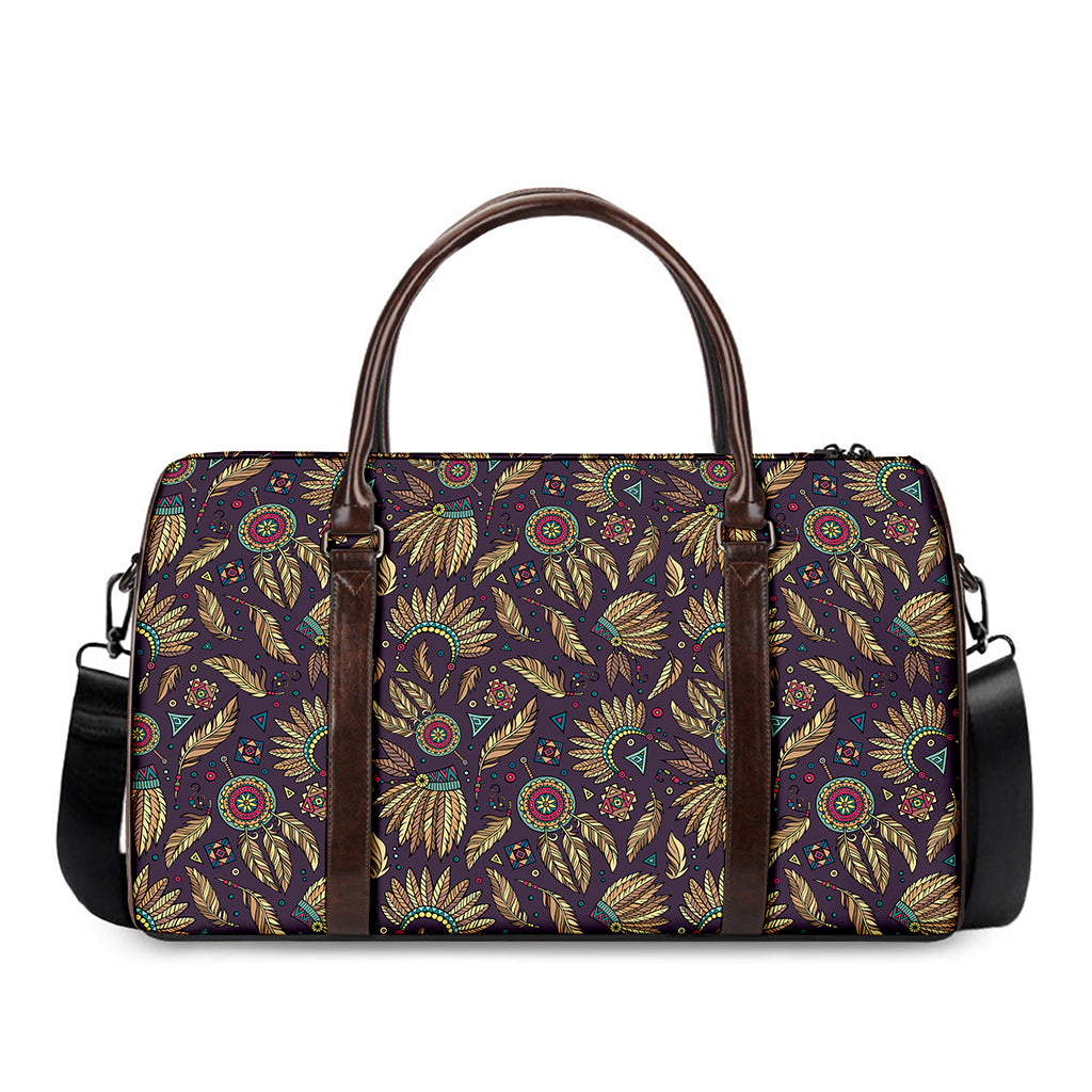 Tribal Native Indian Pattern Print Duffle Bag