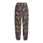 Tribal Native Indian Pattern Print Fleece Lined Knit Pants