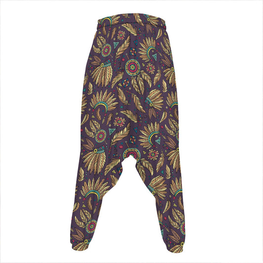 Tribal Native Indian Pattern Print Hammer Pants