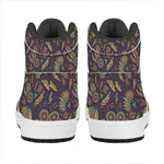 Tribal Native Indian Pattern Print High Top Leather Sneakers