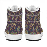 Tribal Native Indian Pattern Print High Top Leather Sneakers