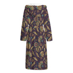 Tribal Native Indian Pattern Print Hooded Bathrobe