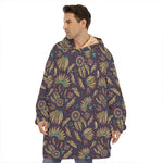 Tribal Native Indian Pattern Print Hoodie Blanket